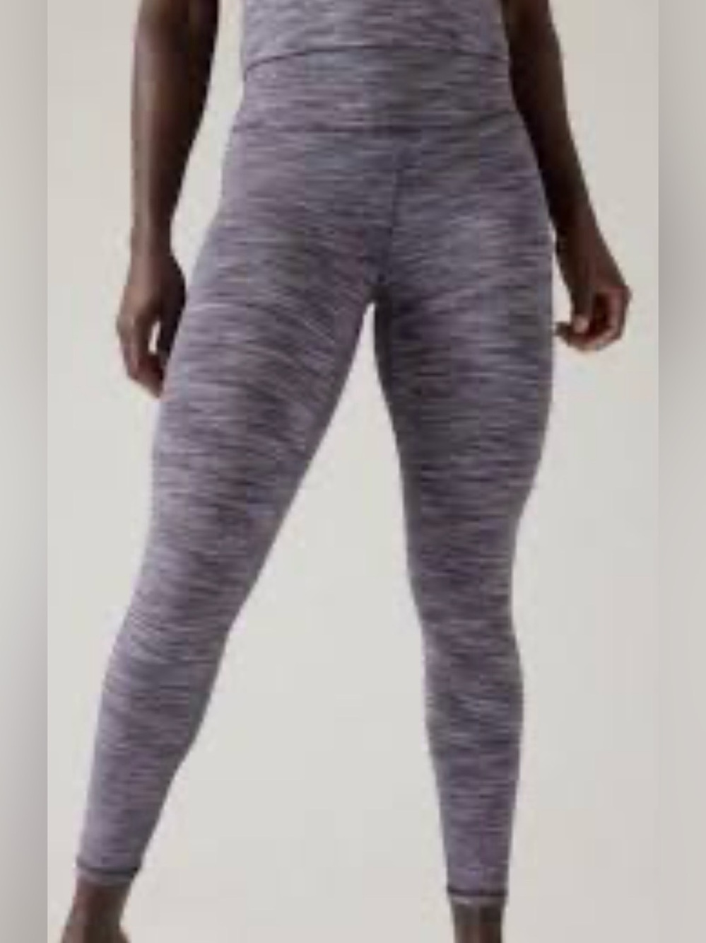 Athleta Transcend Textured 7/8 Space-Dyed High-Rise Leggings Nova Violet Purple